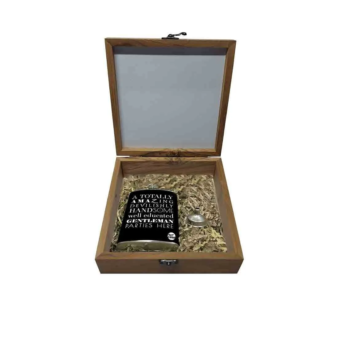 Hip Flask Gift Box -Hip Flasks For Men- Gentleman Suit Up