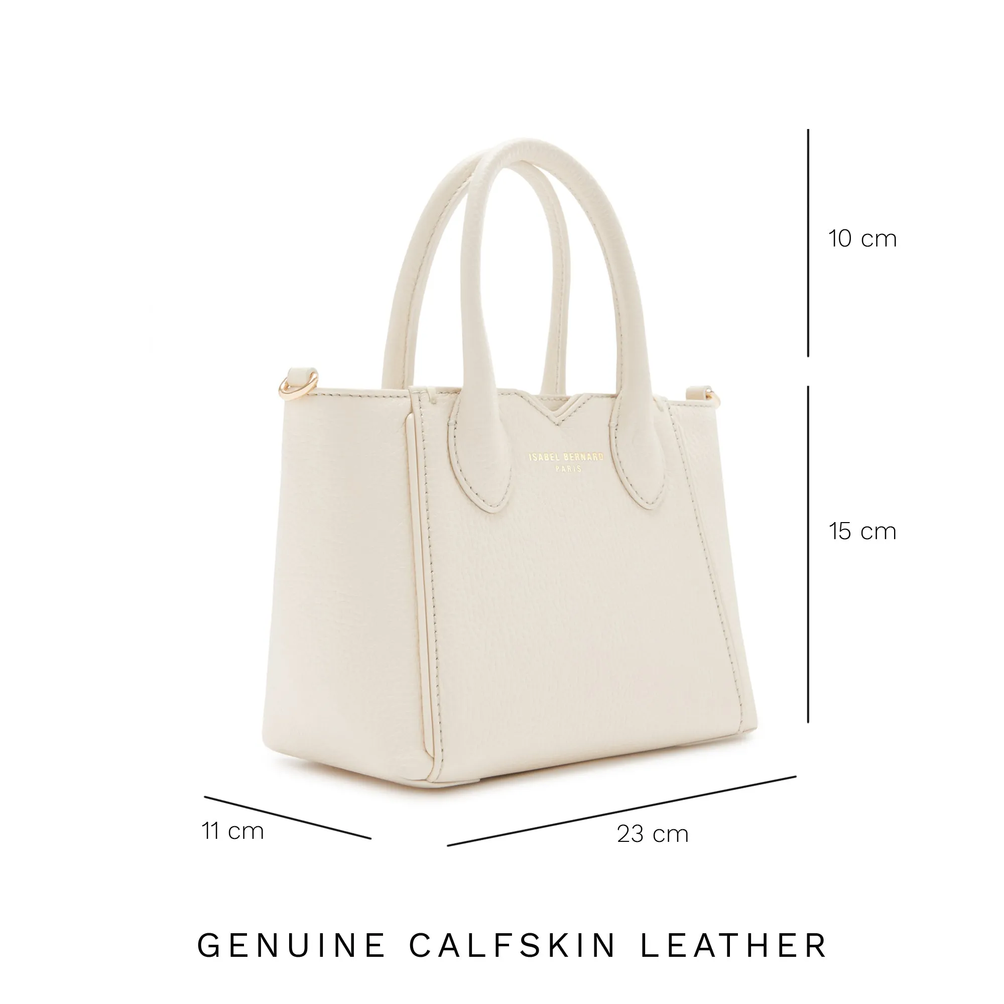 Honoré Cloe Mini cream calfskin leather handbag