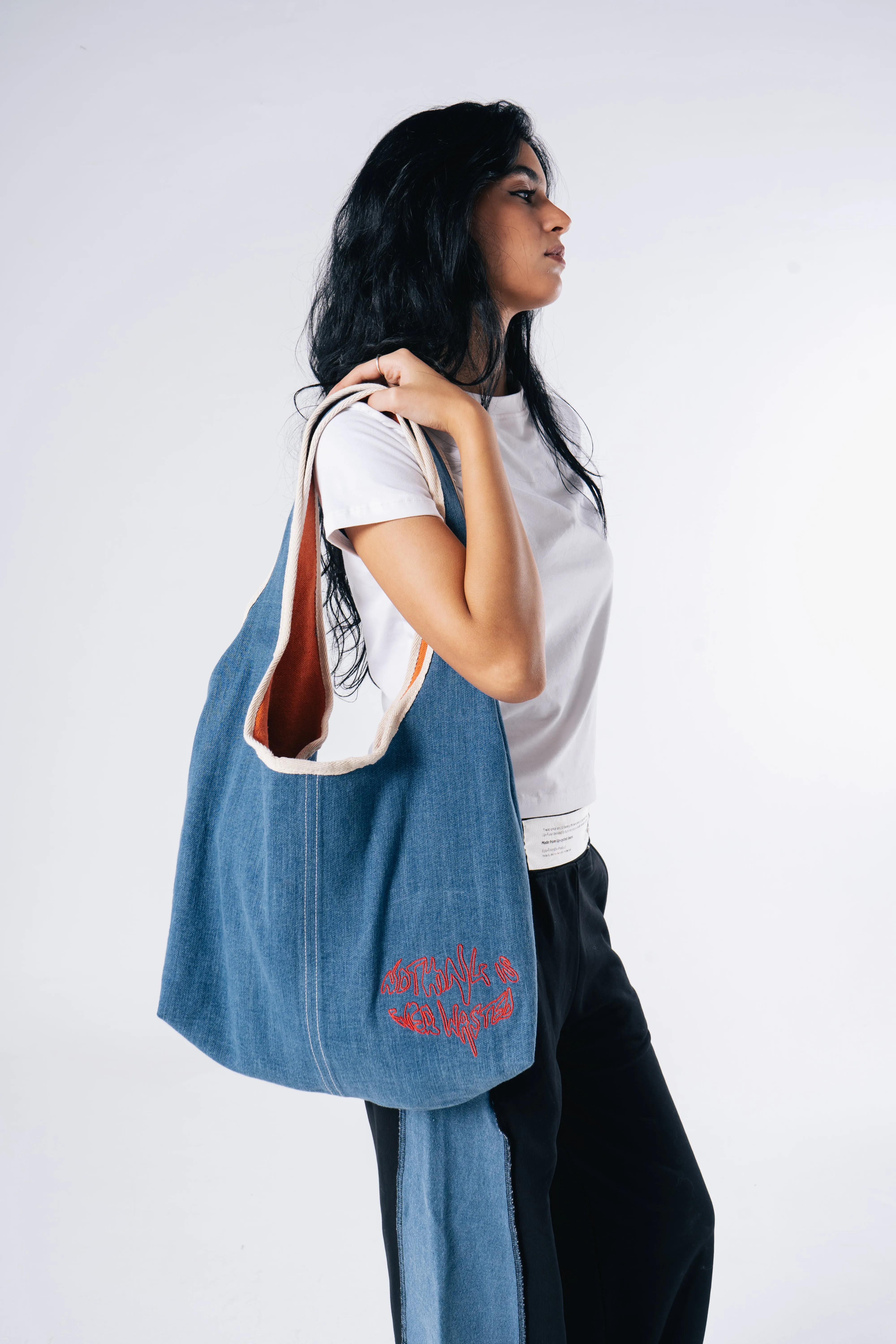 Jean-ius Reversible Tote Bag - Ice Blue