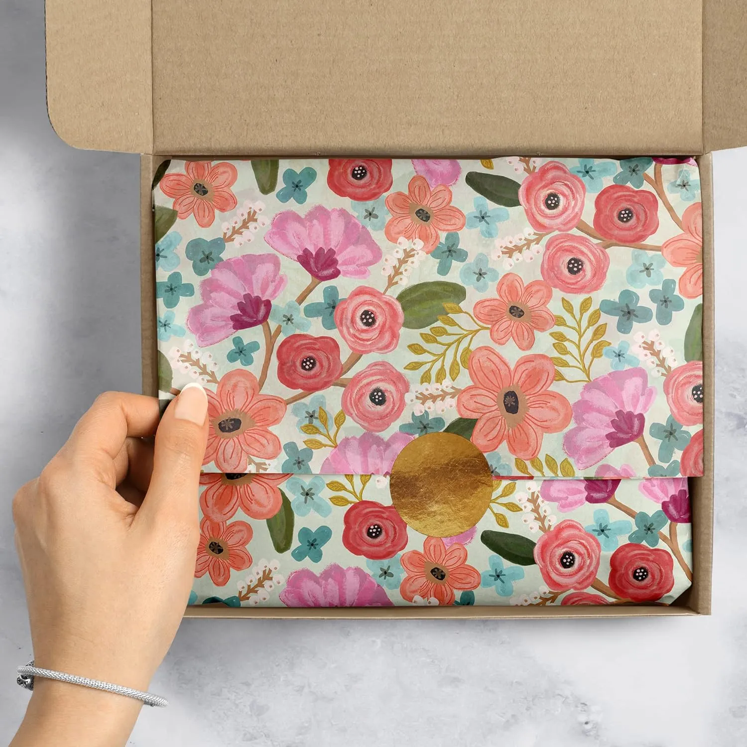 Jilson & Roberts Gypsy Floral Printed Gift Tissue Paper