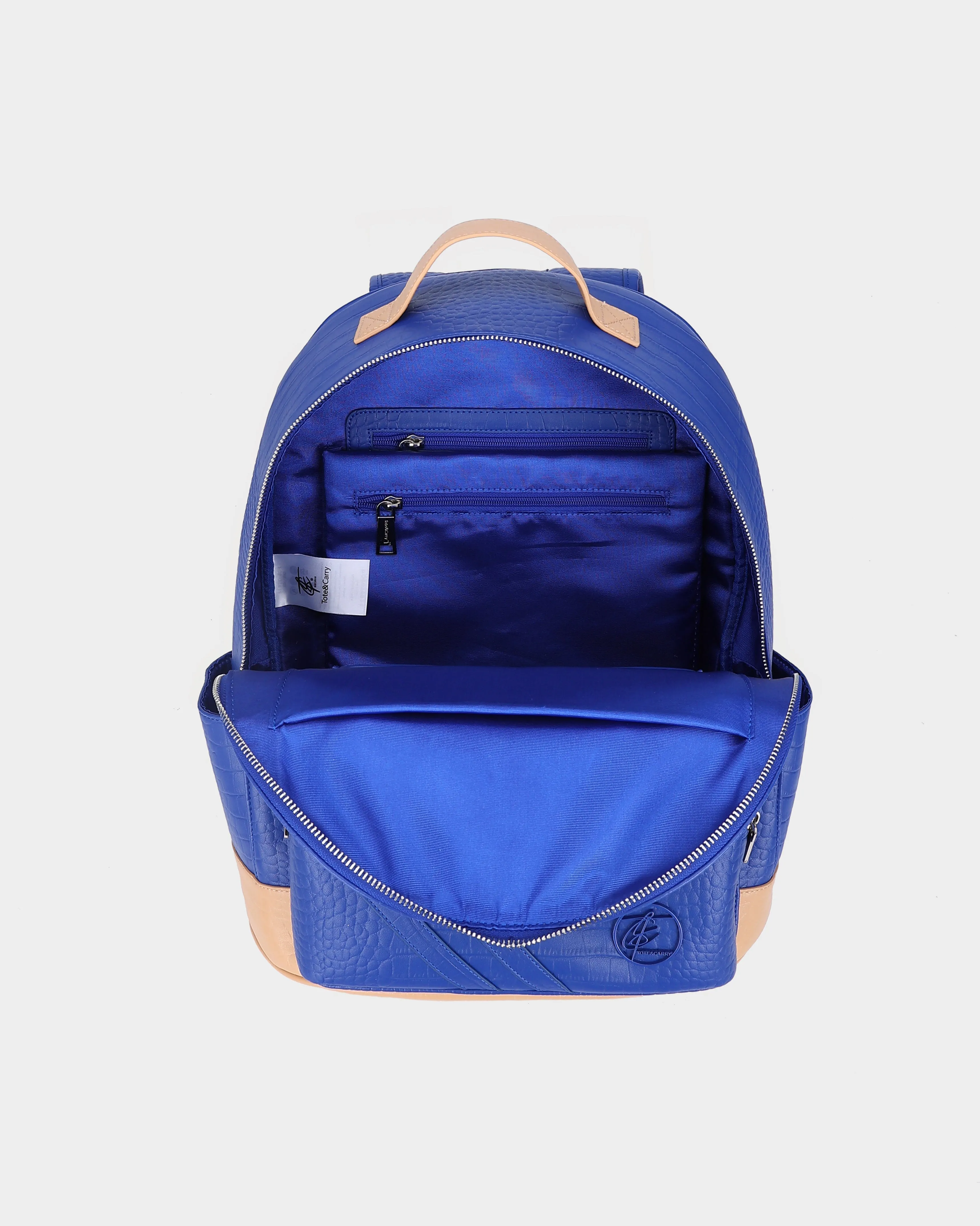 Leather Backpack in Blue