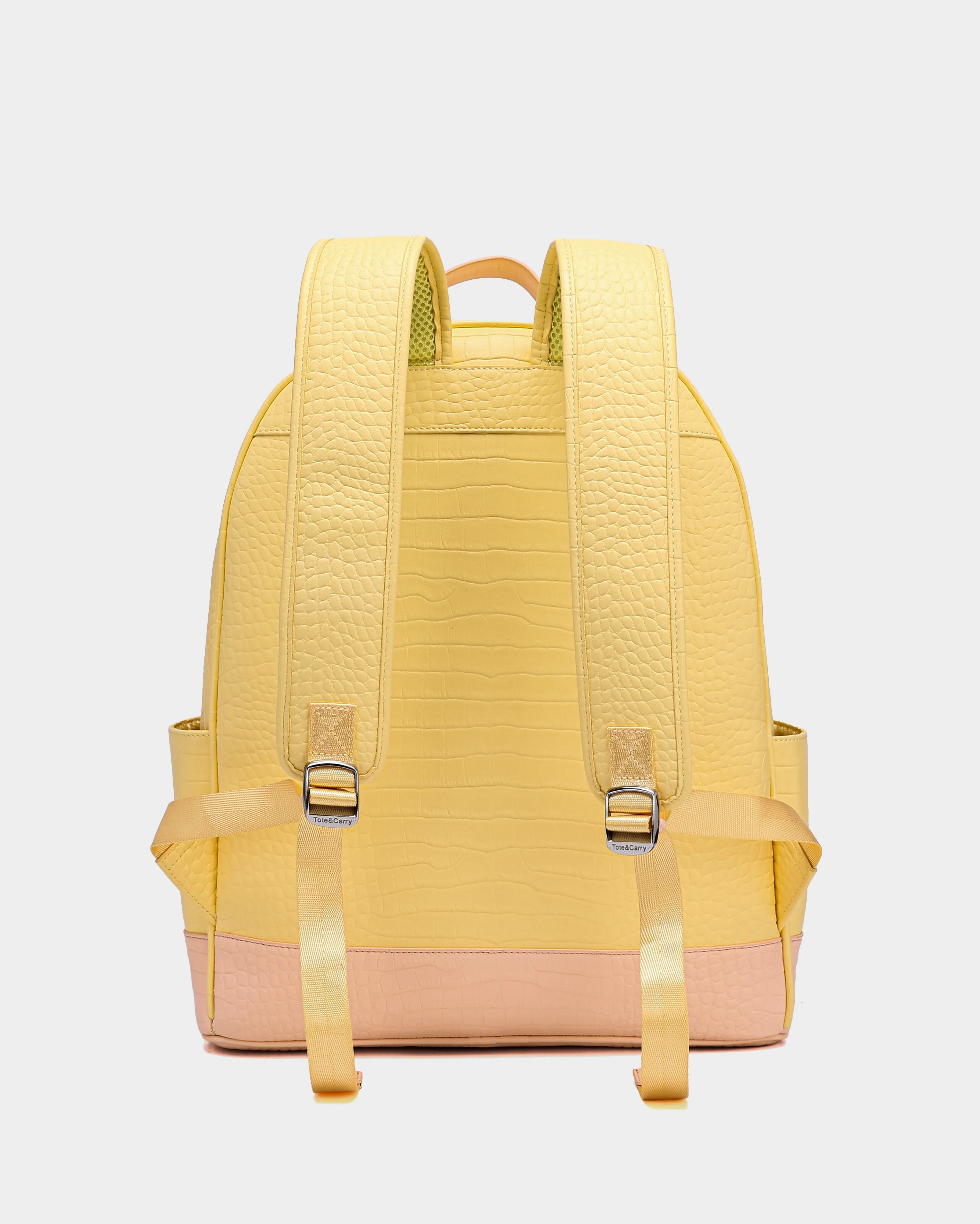 Leather Backpack in Yellow