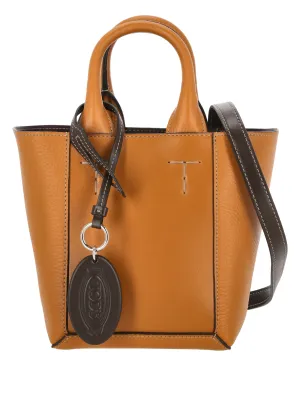 Medium Orange Pebbled Leather Bag