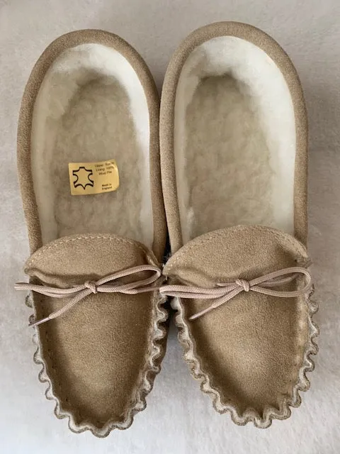 Moccasin Wool Lined with Soft Sole | Robin