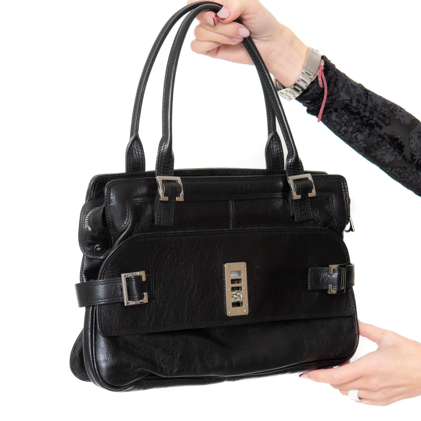 Mulberry Maggie Black Leather Shoulder Bag