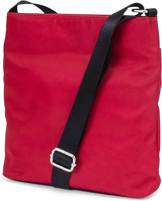 Nautica Diver Nylon Small Purse Crossbody Bag with Adjustable Shoulder Strap, Red