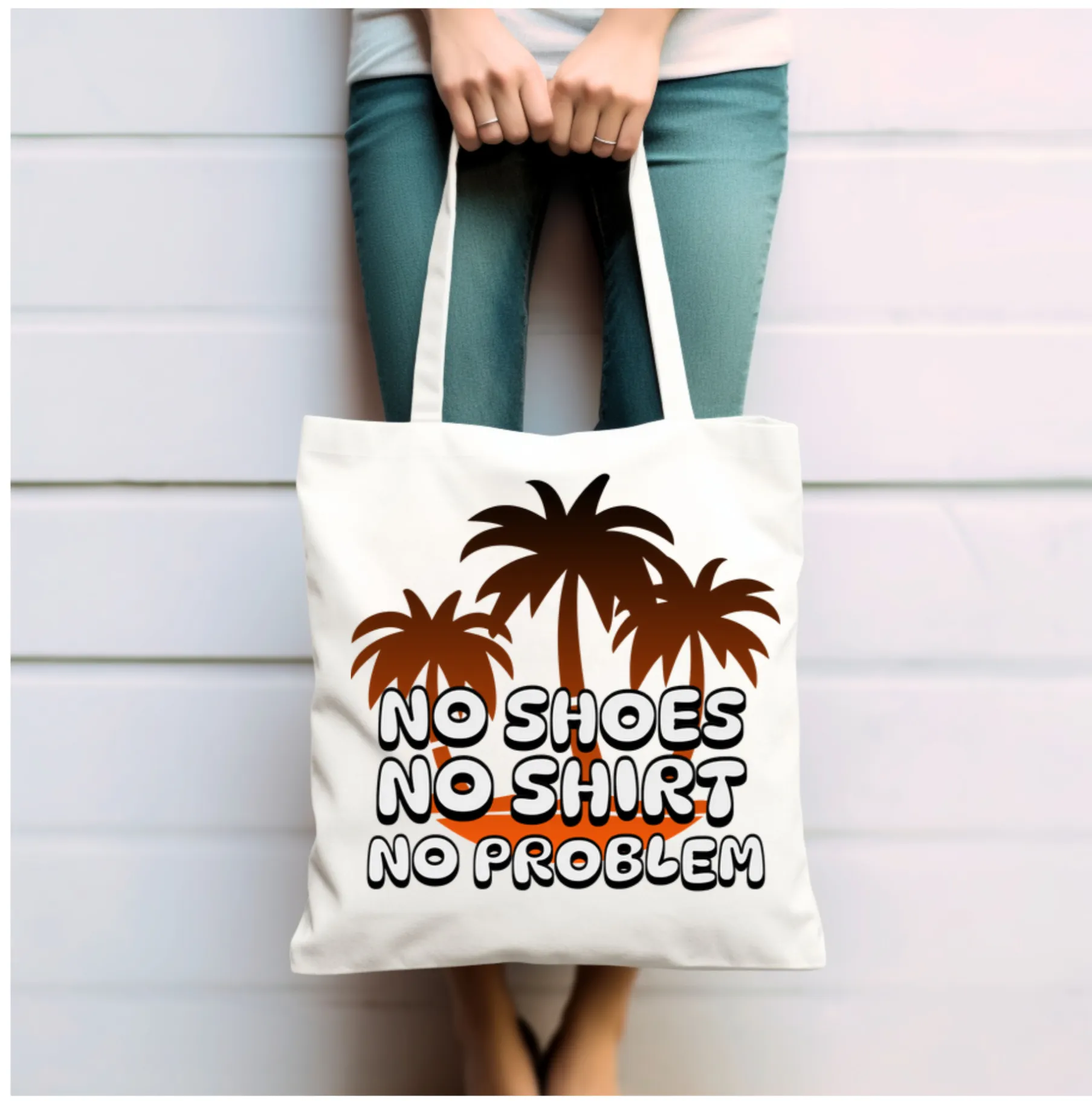 No Shoes, No Shirt No Problem Tote Bag, Gift, Gift for Country Music Lover, Gift for Music fan