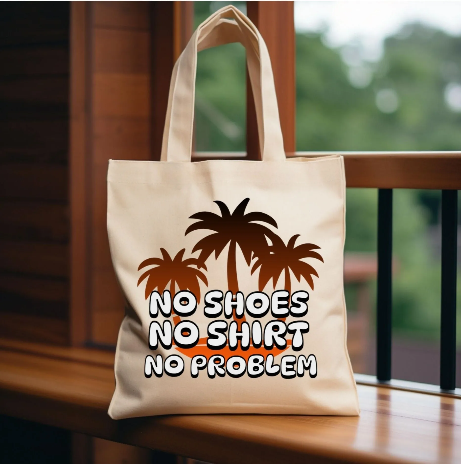 No Shoes, No Shirt No Problem Tote Bag, Gift, Gift for Country Music Lover, Gift for Music fan