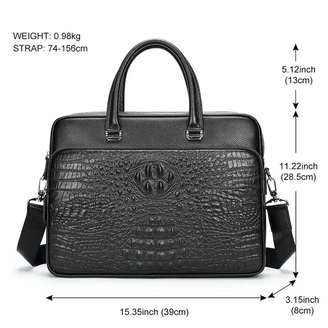 Pinnacle Prestige Men's Alligator Tote