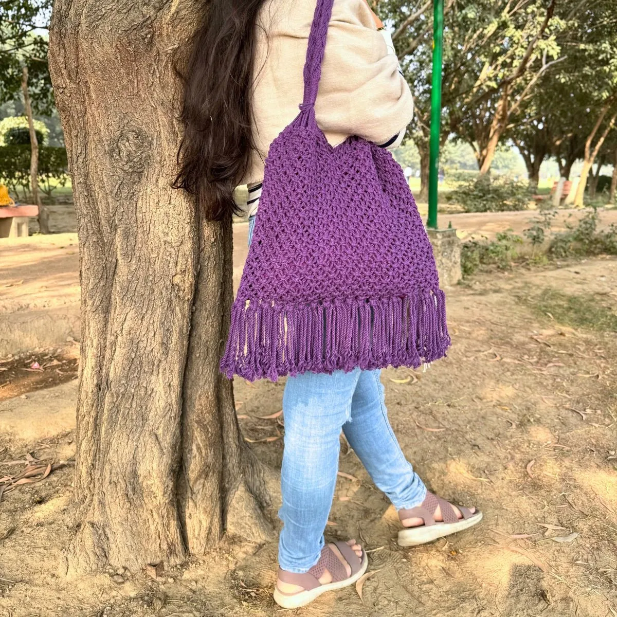 Purple Hobo Handmade Bag