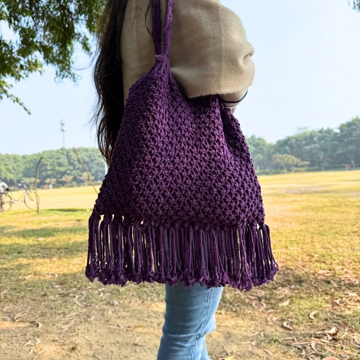 Purple Hobo Handmade Bag