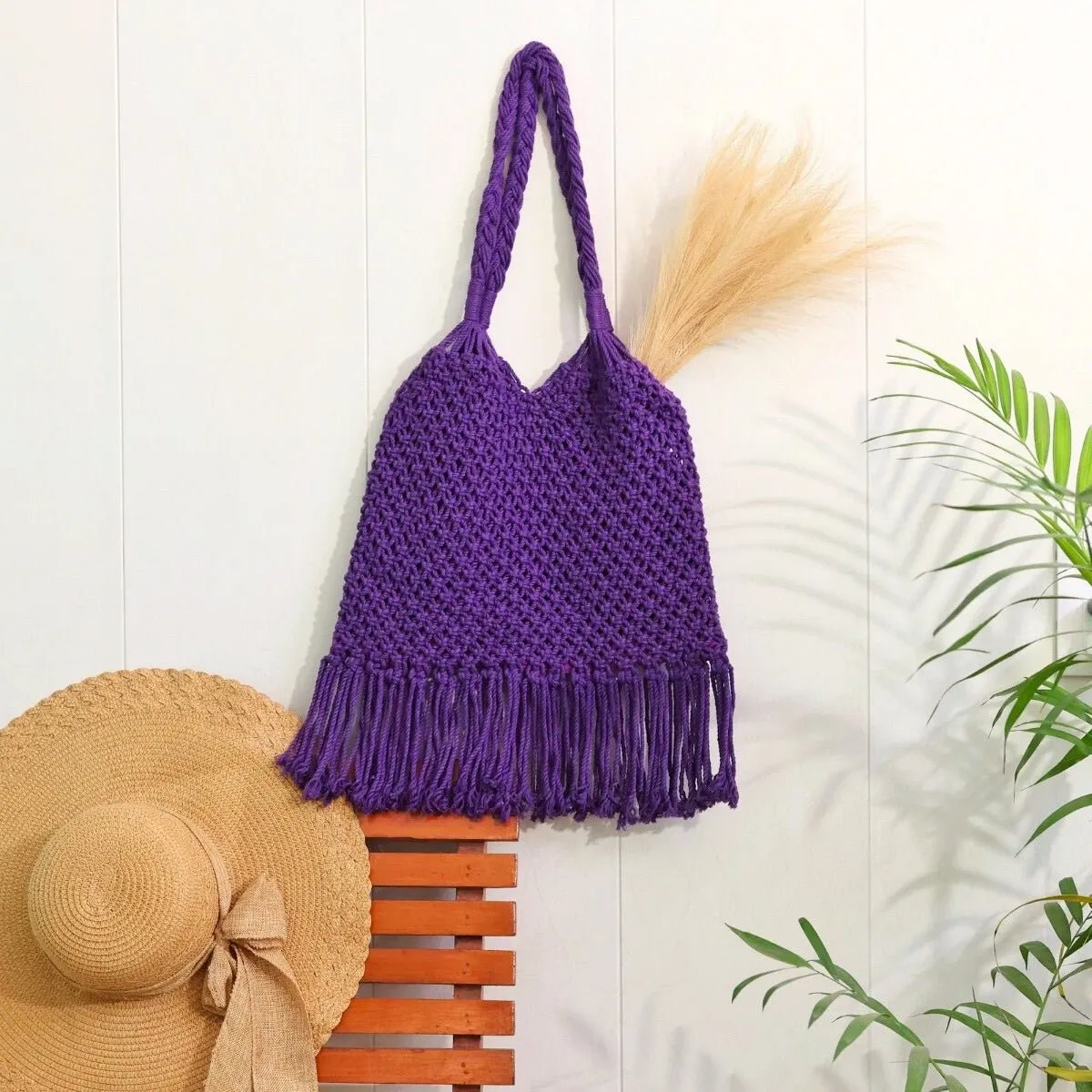 Purple Hobo Handmade Bag