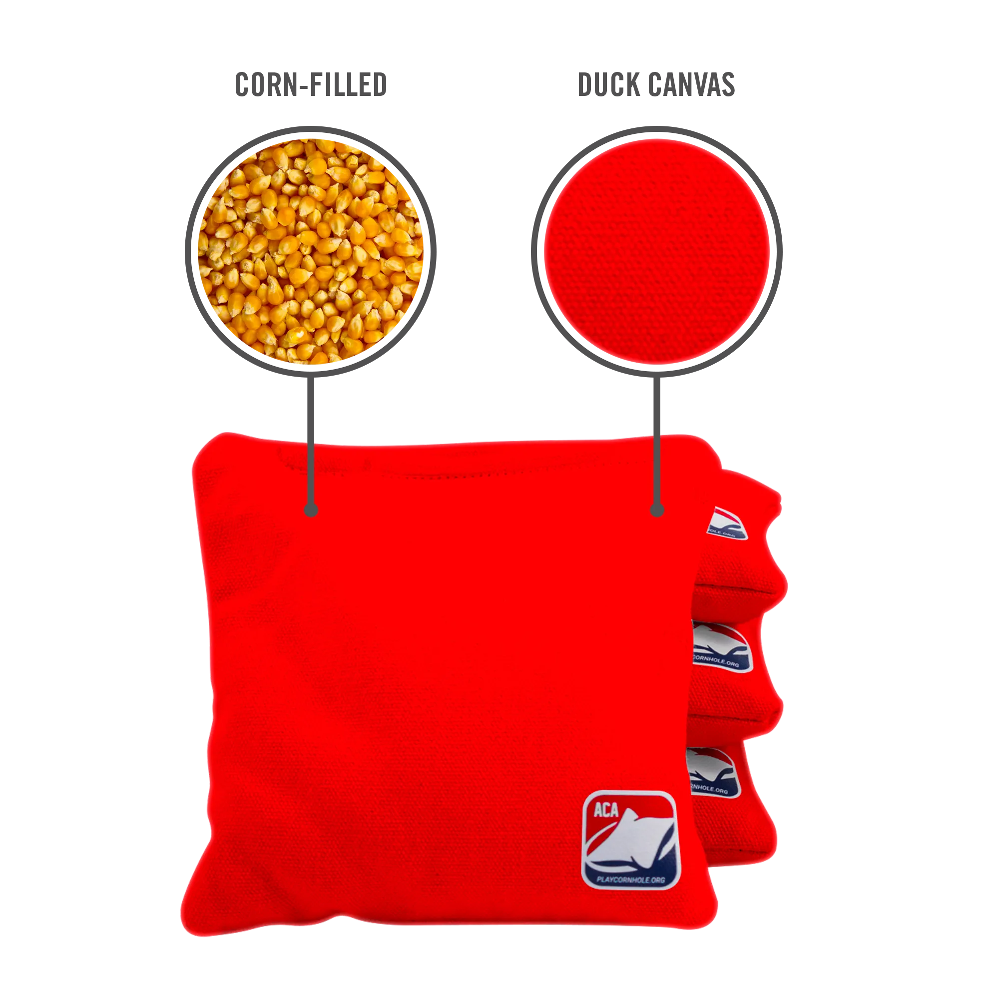 Red Daily 66 Cornhole Bags