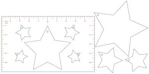 Reverse Applique Star Template