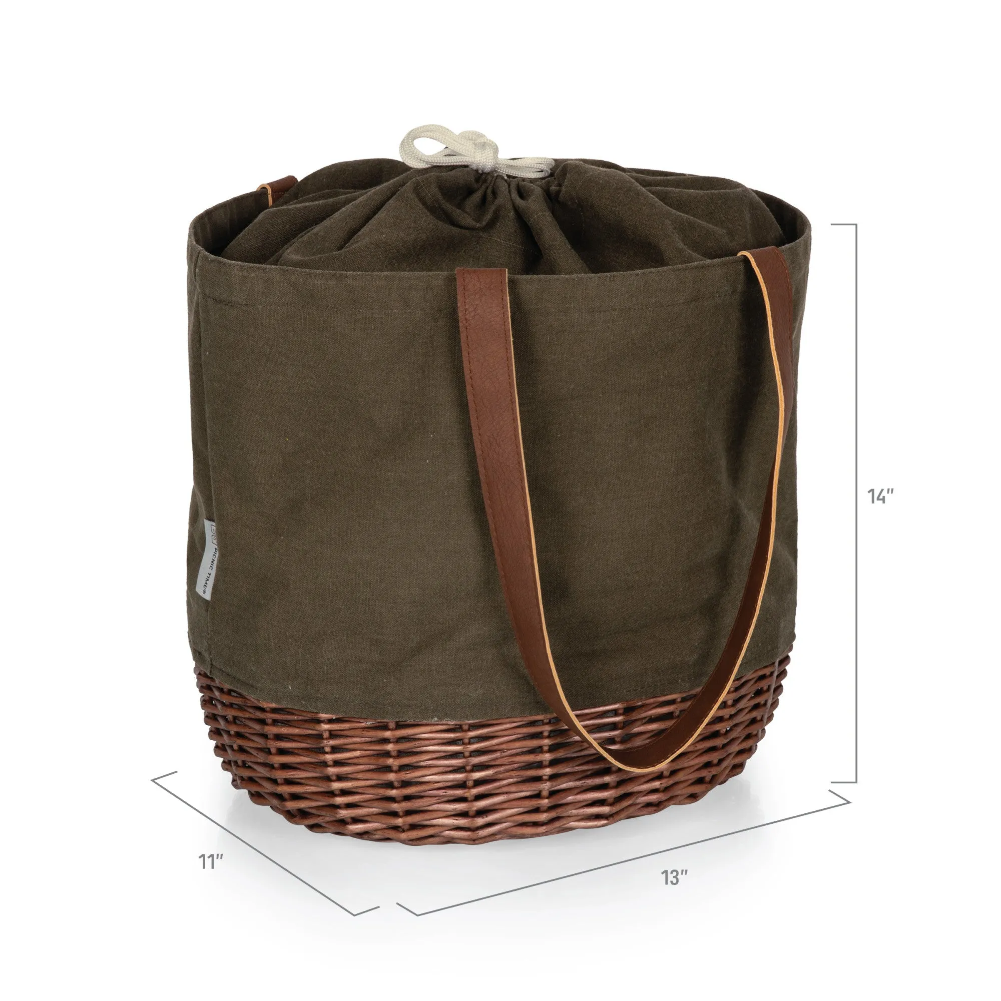 Seattle Kraken - Coronado Canvas and Willow Basket Tote