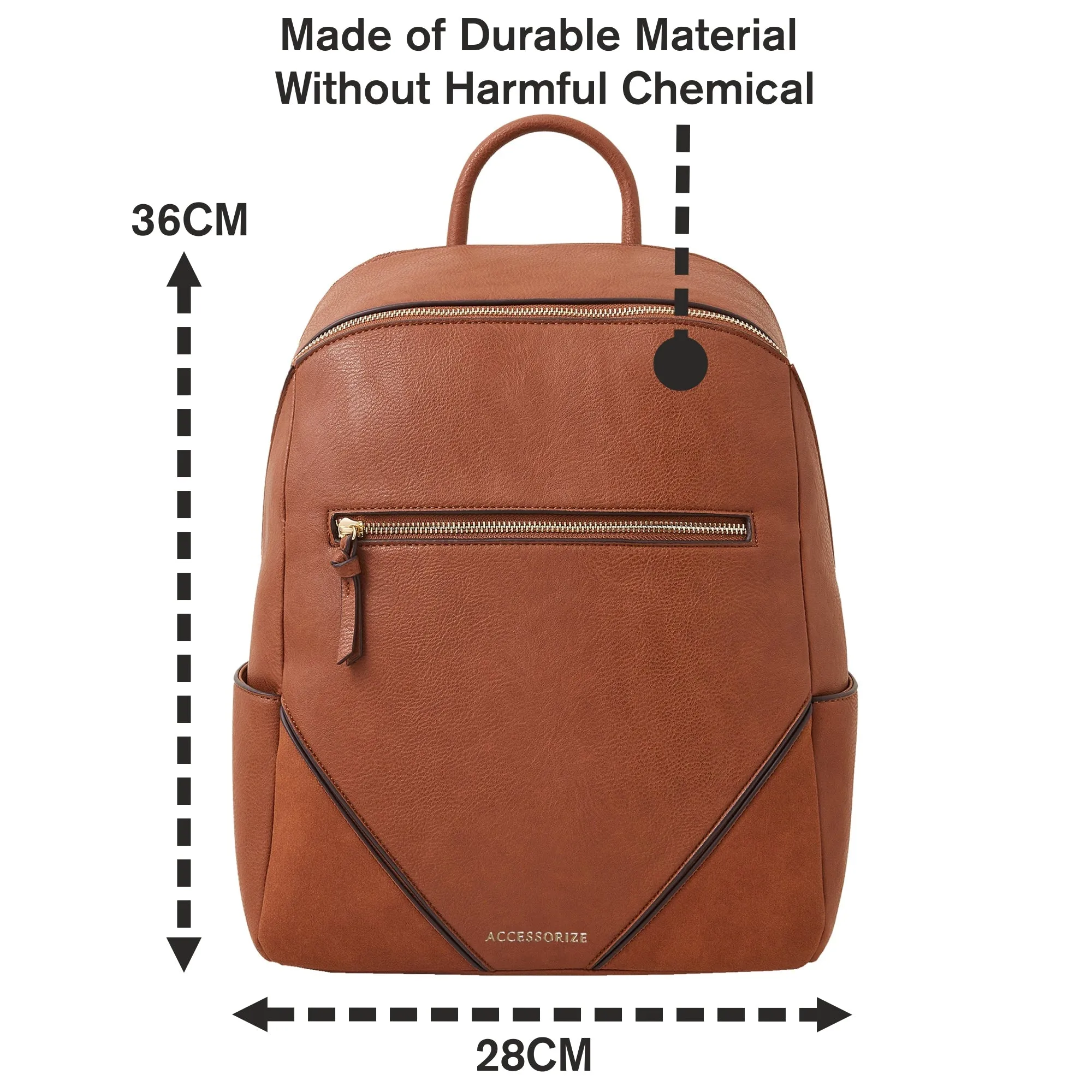 Tan Classic Zip Around Backpack