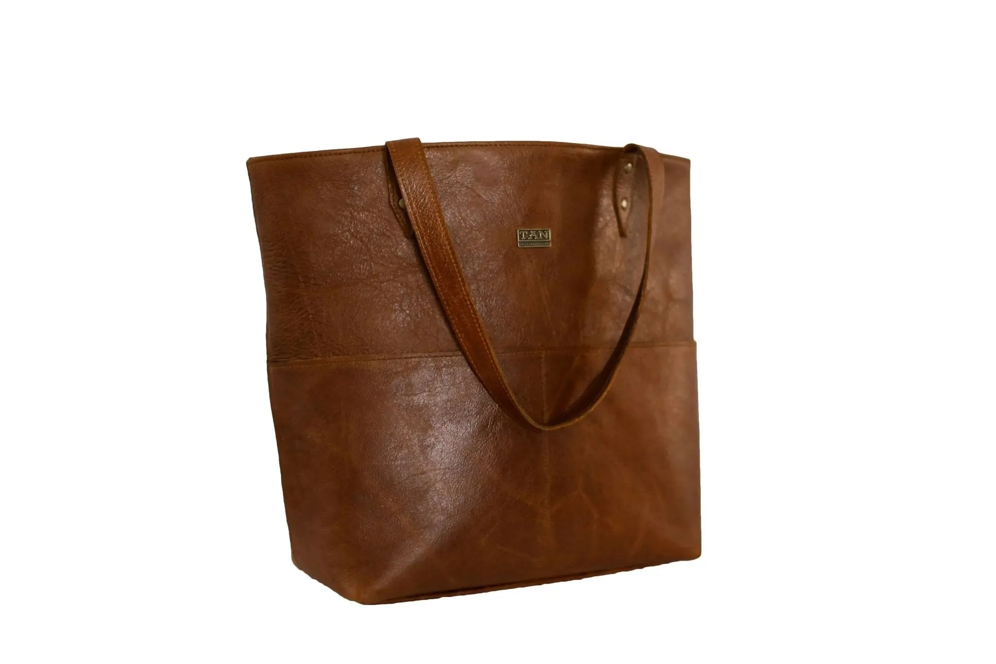 Tan Leather Goods - Emma Leather Handbag | Pecan