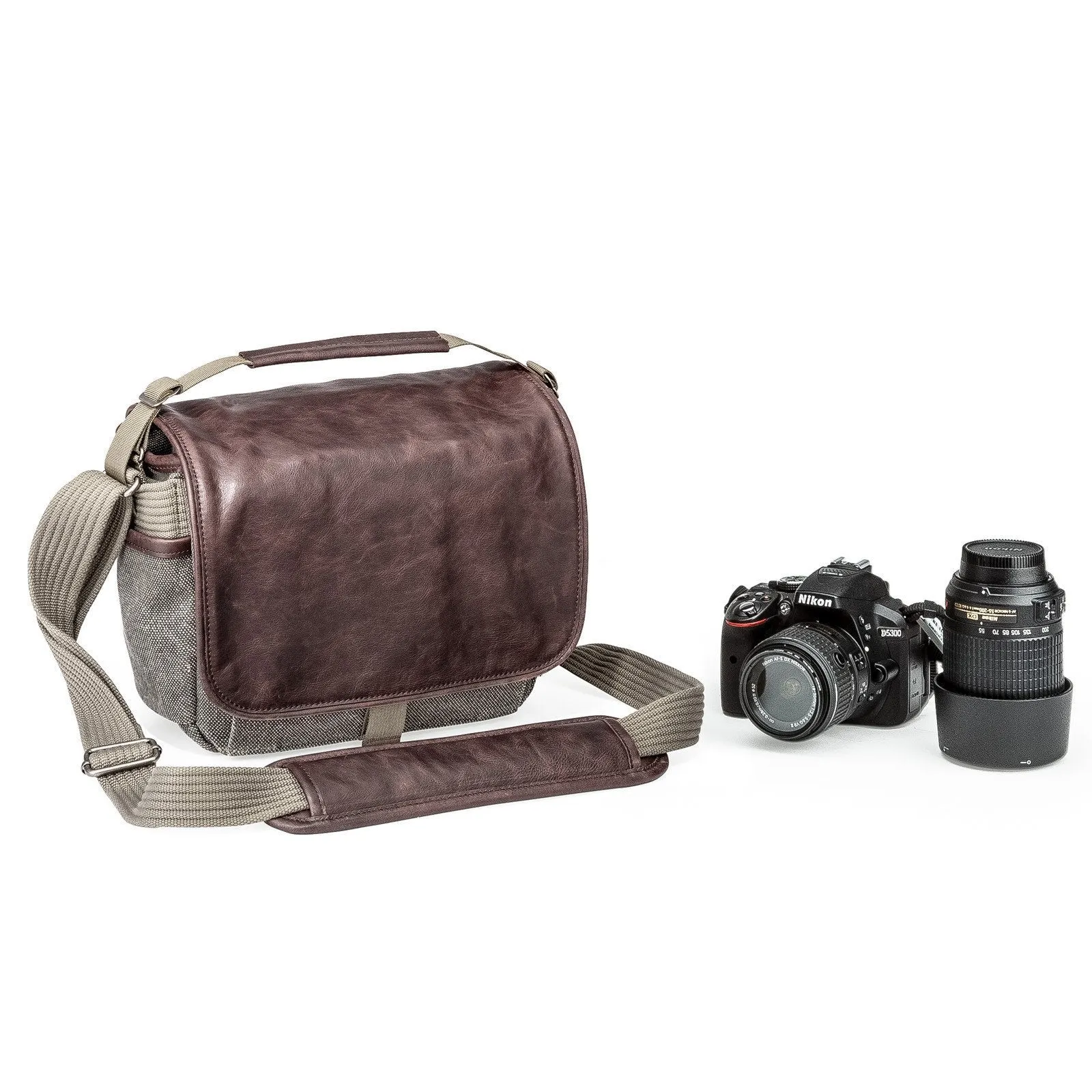 Think Tank Retrospective Leather 7 Shoulder Camera Bag - Pinestone