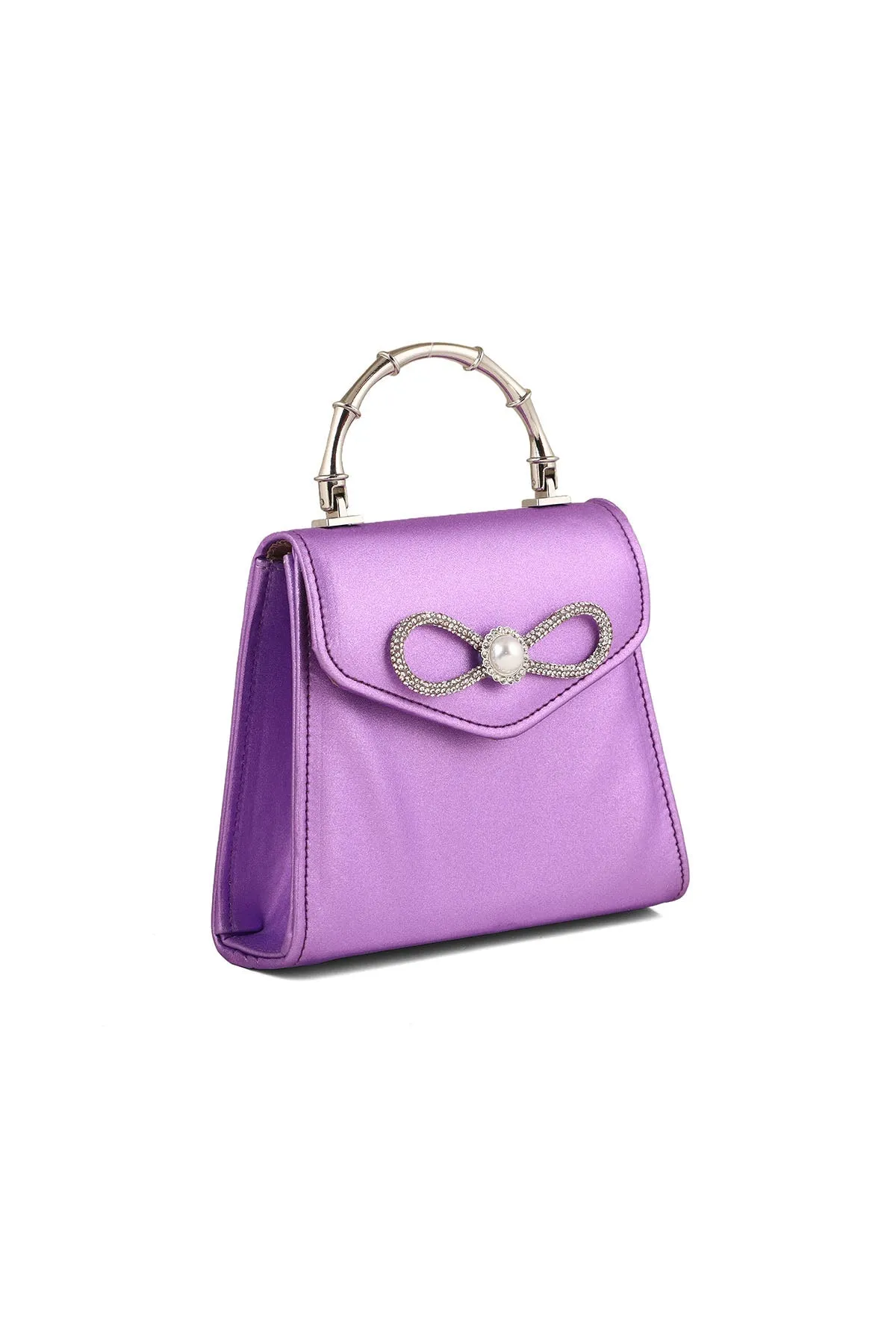 Top Handle Hand Bags B21592-Purple