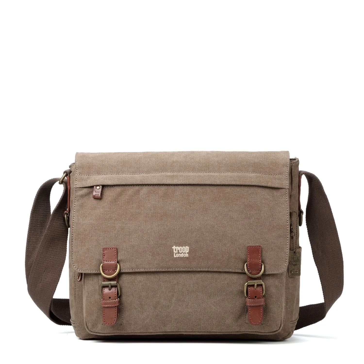 Troop London Classic Brown Canvas Flight Bag