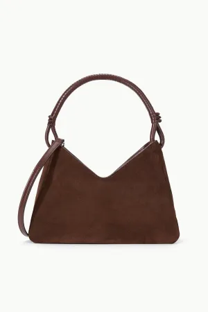 VALERIE SHOULDER BAG | MAHOGANY SUEDE