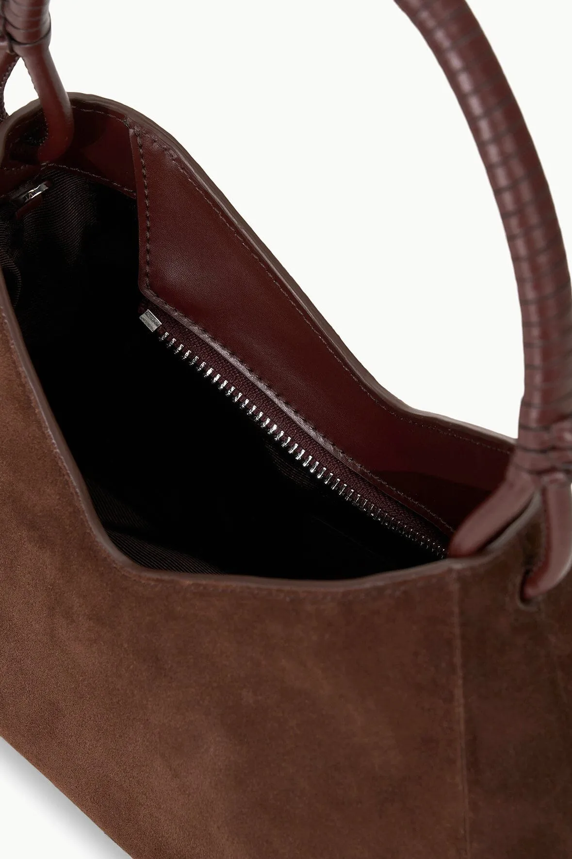 VALERIE SHOULDER BAG | MAHOGANY SUEDE