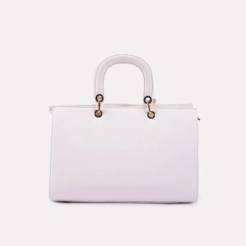 Vida White Casual Hand Bags 0331040