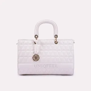 Vida White Casual Hand Bags 0331040