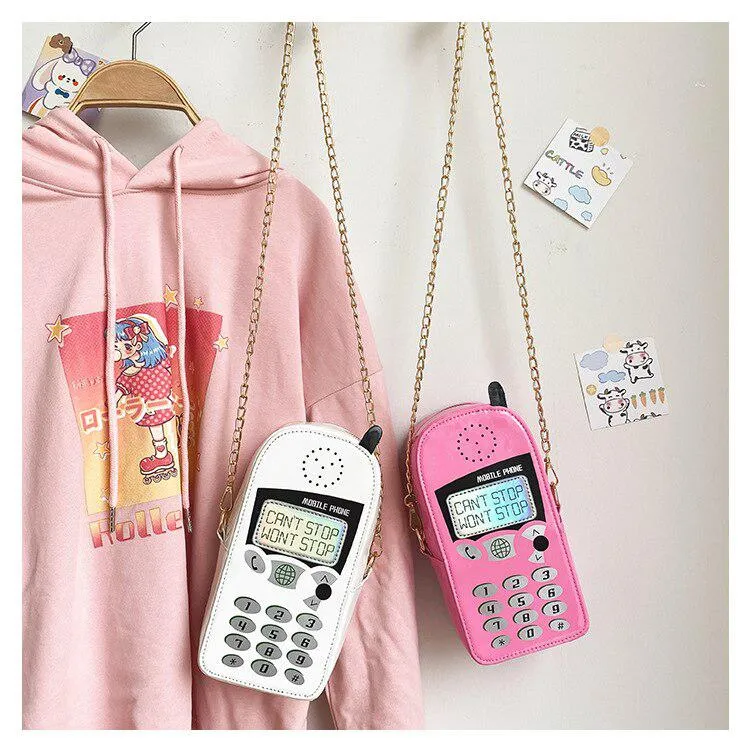 Weirdcore Retro Mobile Phone Shaped Handbag