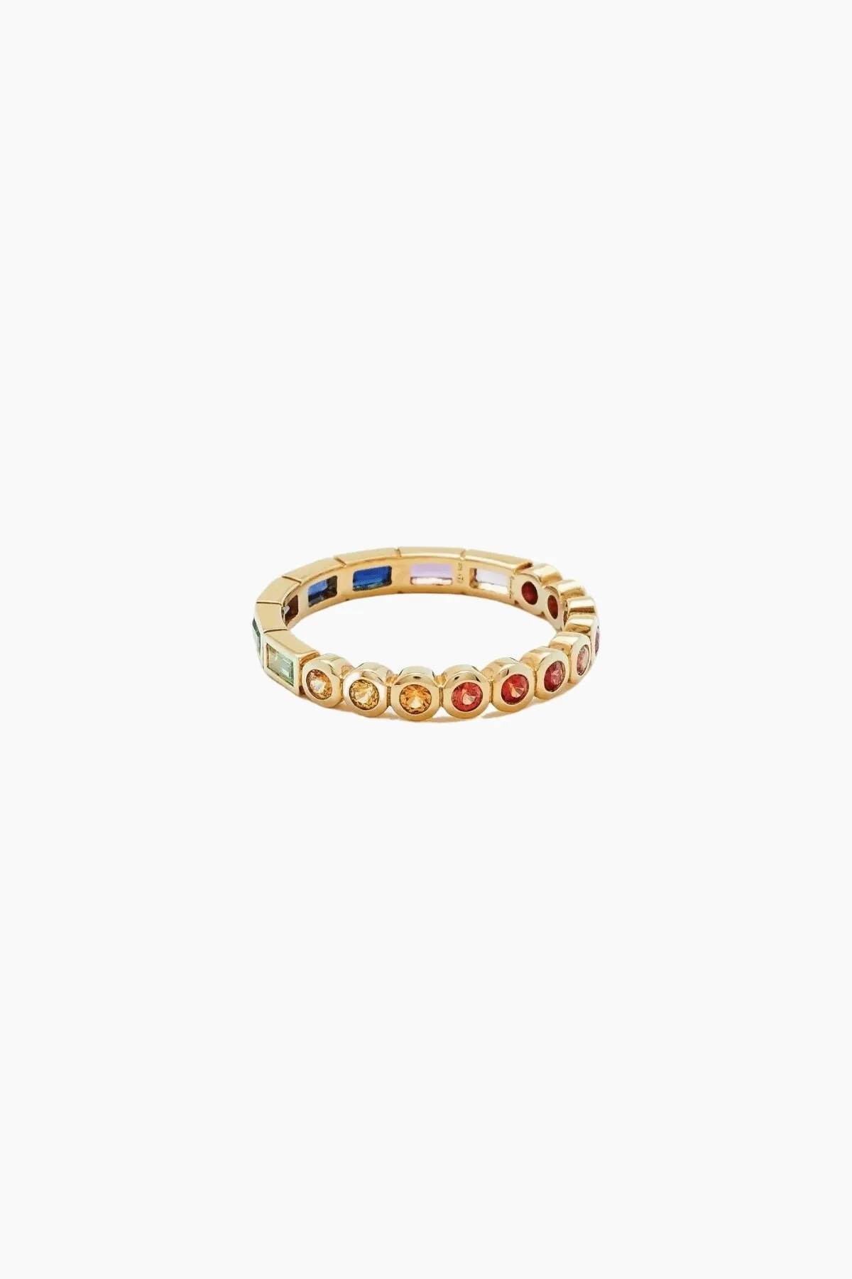 Yvonne Léon Rainbow Baguette Ring - Yellow Gold