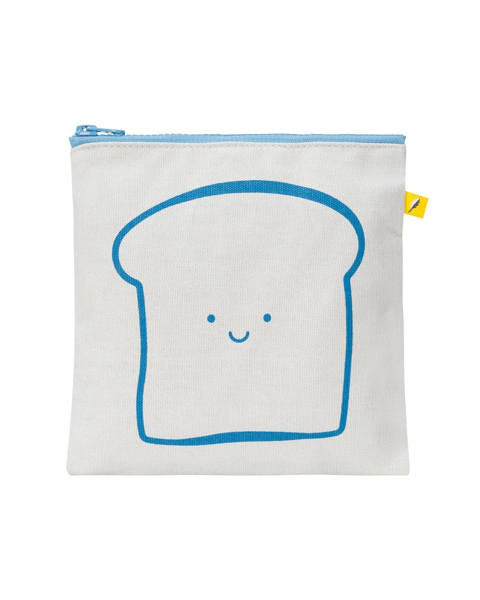 Zip Snack Sack Happy Bread Blue Sandwich Size